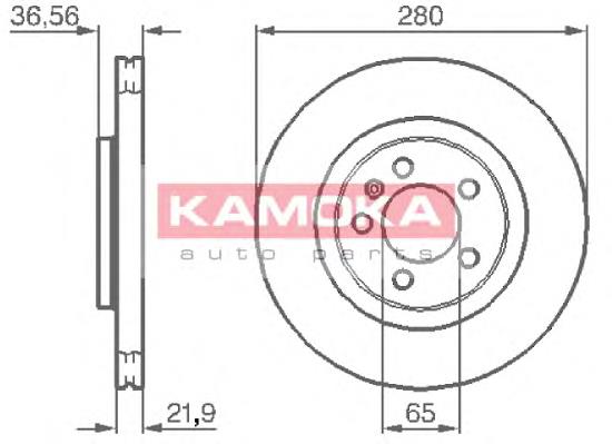 1031856 Kamoka tarcza hamulcowa przednia