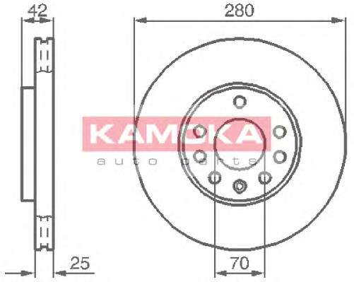 Tarcza hamulcowa przednia CD7042V Bremsi