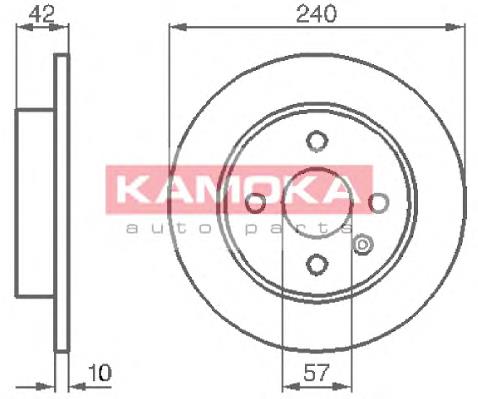 1032086 Kamoka tarcza hamulcowa tylna