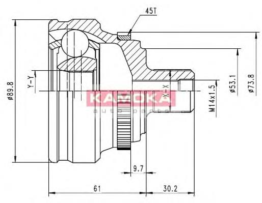 Przegub homokinetyczny przedni zewnętrzny VAG 8A0498099 cena, od 14,83 USD
