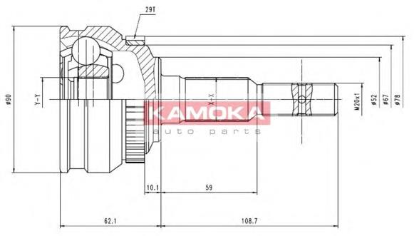 Przegub homokinetyczny przedni zewnętrzny 0374003 Opel