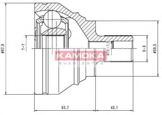 7274 Kamoka przegub homokinetyczny przedni zewnętrzny