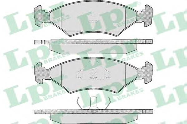 Klocki hamulcowe przednie tarczowe LPR 05P233 cena, od 13,05 USD