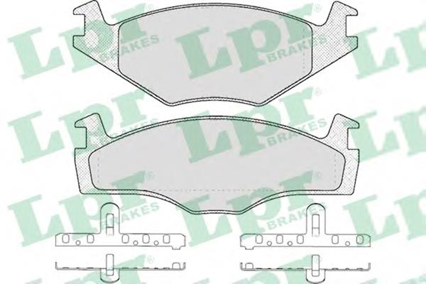 05P225 LPR Klocki hamulcowe przednie tarczowe
