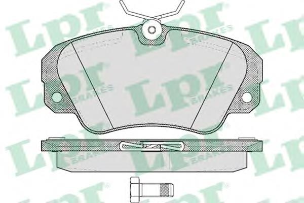 Klocki hamulcowe przednie tarczowe LPR 05P449 cena, od 26,31 USD