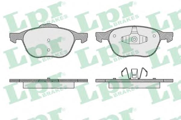 Klocki hamulcowe przednie tarczowe LPR 05P1627 cena, od 28,96 USD