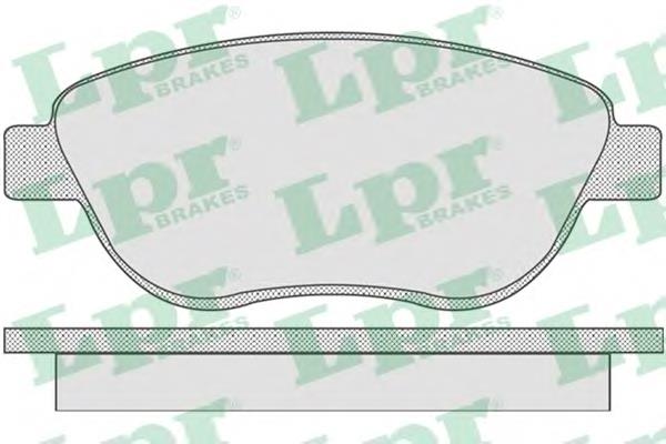 Klocki hamulcowe przednie tarczowe LPR 05P807 cena, od 23,81 USD