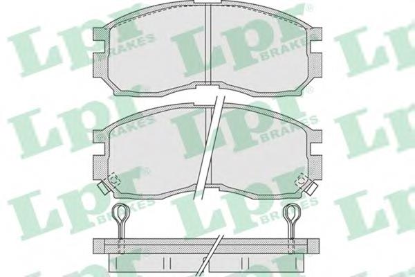 Klocki hamulcowe przednie tarczowe LPR 05P1012 cena, od 21,78 USD