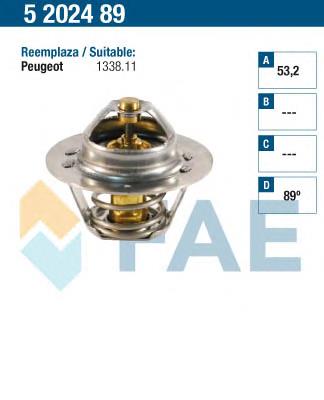 Termostat 133811 Peugeot/Citroen