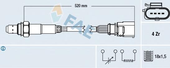 Sonda lambda czujnik tlenu przed katalizatorem Vika 99061818801 cena, od 37,67 USD