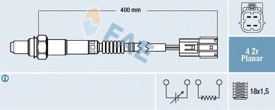 258006462 Nissan/Infiniti Sonda lambda czujnik tlenu przed katalizatorem