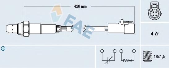 Sonda lambda czujnik tlenu przed katalizatorem YS6A9F472AC Ford