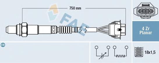 77308 FAE Sonda lambda czujnik tlenu przed katalizatorem