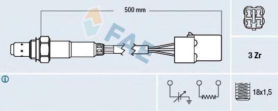22690AA190 Subaru Sonda lambda czujnik tlenu przed katalizatorem