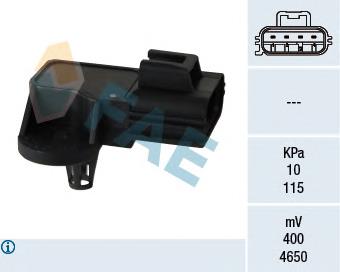Do koszyka L30118211A Mazda Czujnik ciśnienia w kolektorze ssącym, MAP