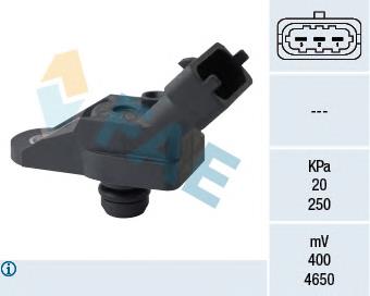 6238412 Opel Czujnik ciśnienia w kolektorze ssącym, MAP
