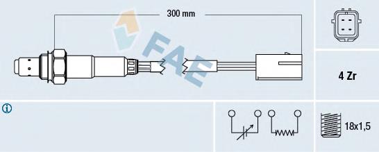 Sonda lambda czujnik tlenu po katalizatorze FAE 77197 cena, od 49,75 USD