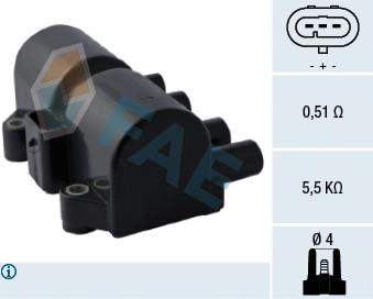 Cewka zapłonowa FAE 80317 cena, od 31,66 USD