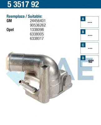6338005 Opel Obudowa termostatu