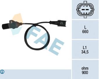 Do koszyka 55236455 Fiat/Alfa/Lancia Czujnik położenia wału korbowego