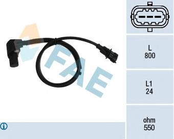 Do koszyka 1238341 Opel Czujnik położenia wału korbowego