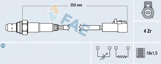 1148070 Ford Sonda lambda czujnik tlenu po katalizatorze