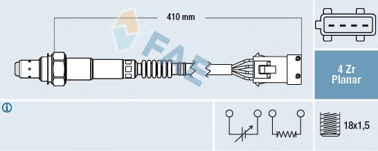 1618Z7 Peugeot/Citroen Sonda lambda czujnik tlenu przed katalizatorem prawy