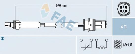 77190 FAE Sonda lambda, czujnik tlenu