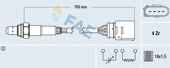 06B906265E VAG Sonda lambda czujnik tlenu po katalizatorze