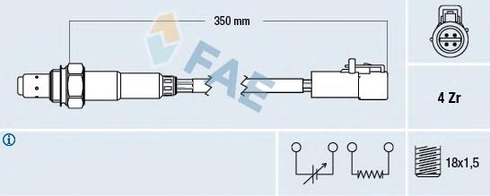 Do koszyka 123897 Ford Sonda lambda czujnik tlenu przed katalizatorem