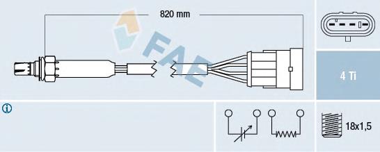 855343 Opel Sonda lambda czujnik tlenu przed katalizatorem