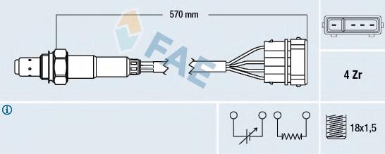 Sonda lambda, czujnik tlenu Skoda Felicia 1 791, 6U1