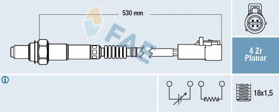 Sonda lambda czujnik tlenu po katalizatorze Ford 1346366
