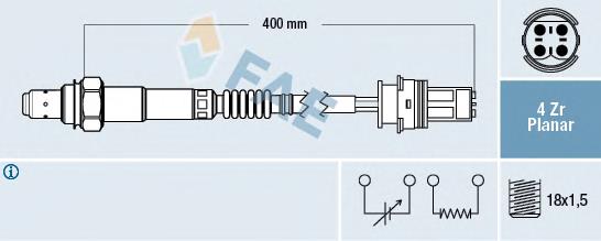 Sonda lambda, czujnik tlenu FAE 77251 cena, od 75,34 USD