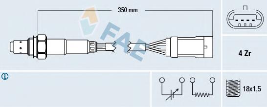 8200036545 Renault (RVI) Sonda lambda czujnik tlenu po katalizatorze