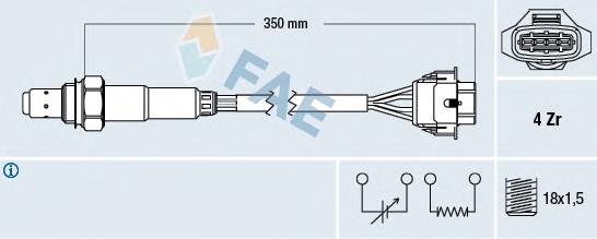 Do koszyka 0258005291 Opel Sonda lambda czujnik tlenu przed katalizatorem