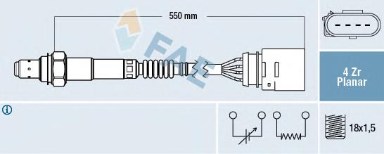 Do koszyka 06A906262AR VAG Sonda lambda czujnik tlenu po katalizatorze