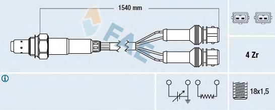 Sonda lambda czujnik tlenu przed katalizatorem Peugeot/Citroen 258003203 cena, od 68,10 USD