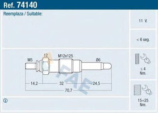 Świeca żarowa Land Rover ERC8450 cena, od 7,93 USD