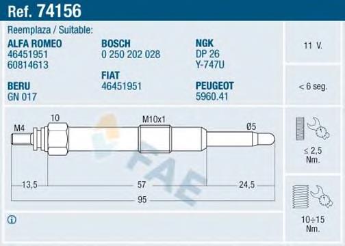 Świeca żarowa PX95 Magneti Marelli