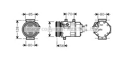 Sprężarka klimatyzacji Fiat/Alfa/Lancia 9800854780