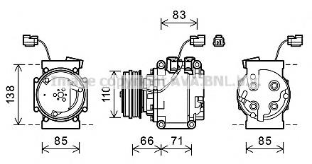 Sprężarka klimatyzacji Honda 38810PWA006R cena, od 165,53 USD