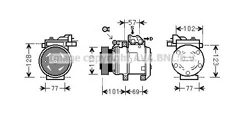 Sprężarka klimatyzacji 9770107200 Hyundai/Kia