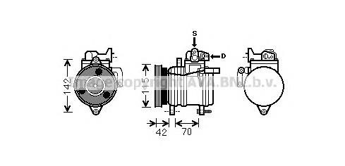 Sprężarka klimatyzacji 9770107110 Hyundai/Kia