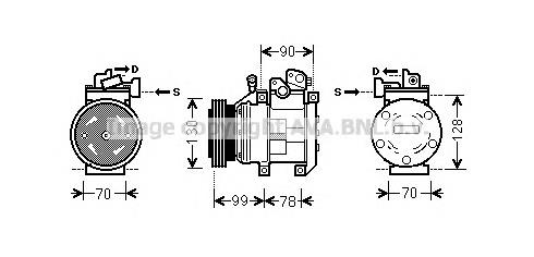 Do koszyka 977013E600 Hyundai/Kia Sprężarka klimatyzacji
