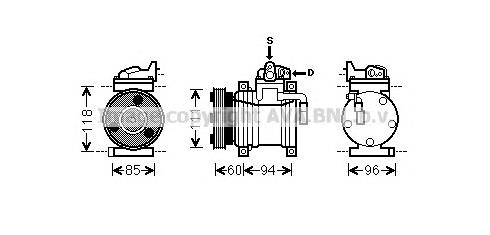 Sprężarka klimatyzacji Hyundai/Kia 0K2KB61450 cena, od 105,56 USD