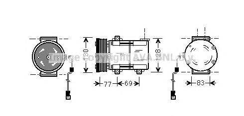 Sprężarka klimatyzacji Ford 1406035 cena, od 73,21 USD