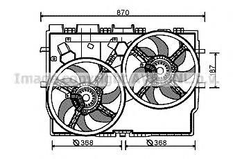 Dyfuzor chłodnicy, w komplecie z silnikiem i wirnikiem Peugeot/Citroen 1250H4 cena, od 142,16 USD