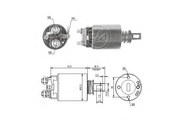 Elektromagnes rozrusznika ZM686 ERA