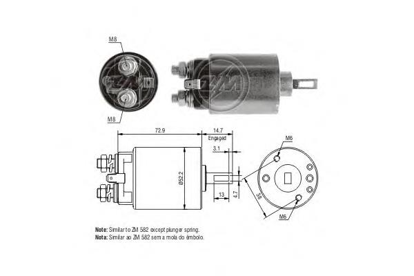 ZM681 ZM Elektromagnes rozrusznika